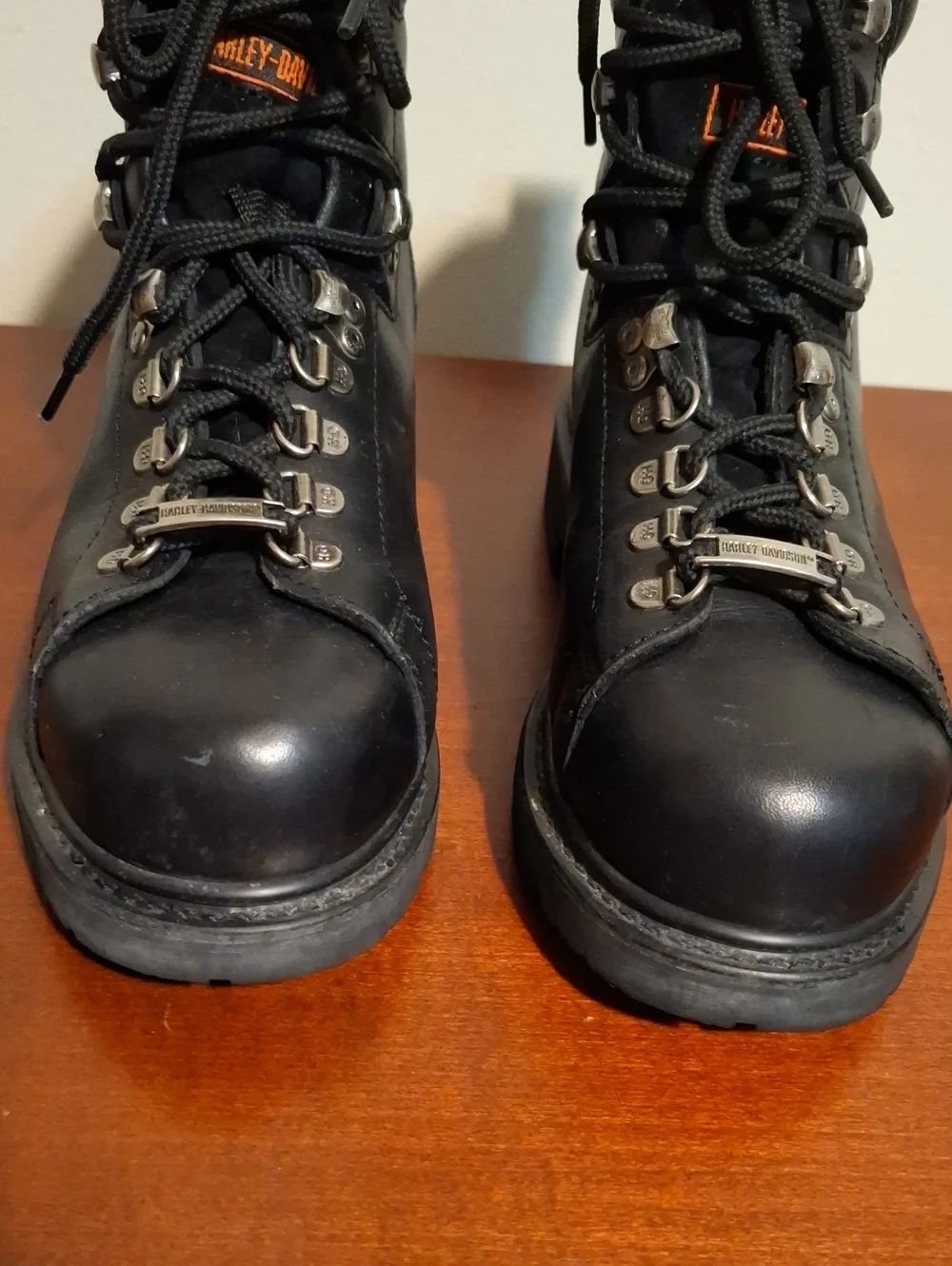 Harley-Davidson Black Leather Men's Lace-Up Work Boots Size 10